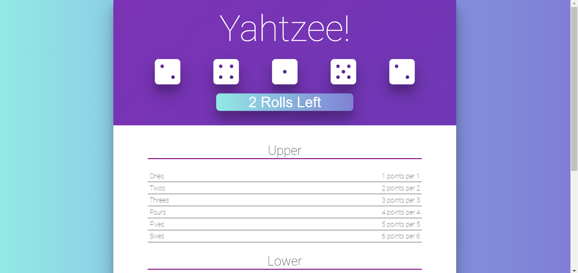 Yahtzee